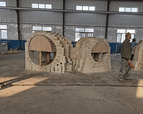 熱風爐燃燒口組合磚，紅柱石磚